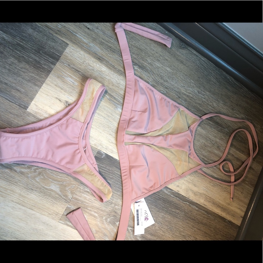 Kailani MeshHalter Nude swim 2 piece